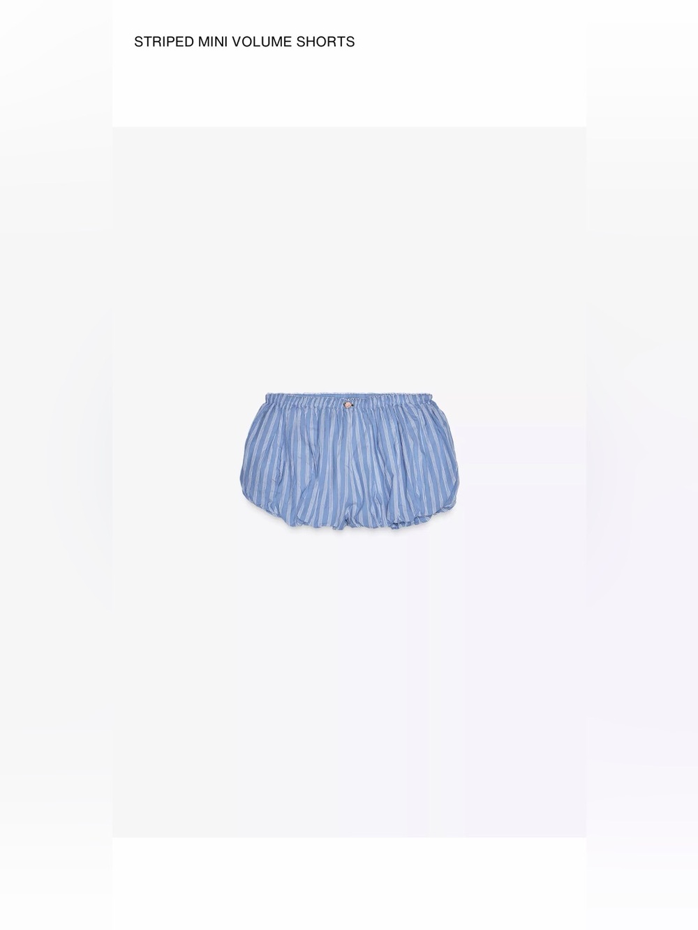 Zara Striped Mini Volume Shorts